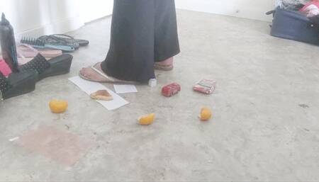 Careless Flattened food on the floor