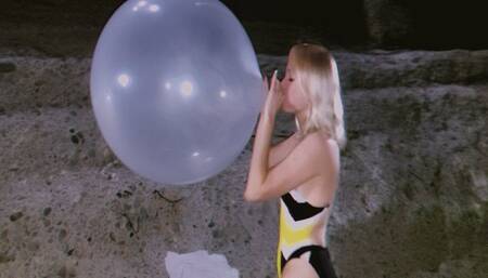 Alla inflates a 24" balloon and does B2P!!!