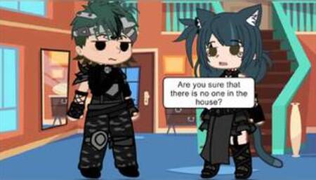 girl masturbates but people break in the house and she gets fucked