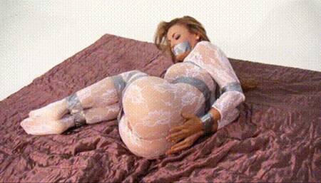 Taped & Struggling! No Escape from Her Orgasm! 4K