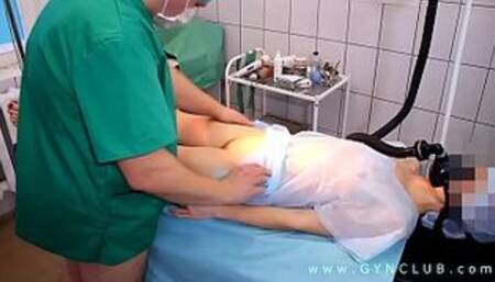 Lustful doctor fucks a girl on the table