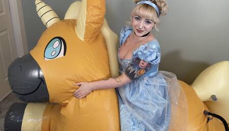 Cinderella Cums On Inflatable Honey Poof