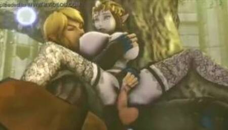 Legend of Zelda - Link Cums to save her