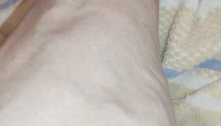 Tempest showing off her painted toes