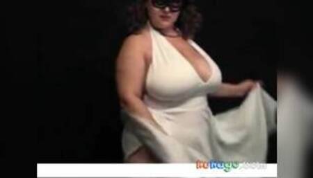HUGE TIT BBW White Dress