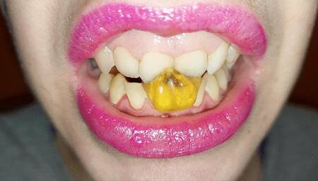 I love to destroy and eat gummy bears with my teeth