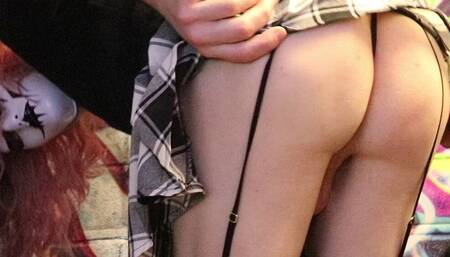 Alternative crossdresser wank & cum