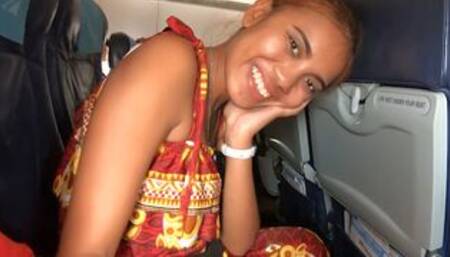 Airplane ride and amateur sex in a hotel