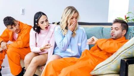 Sexy teens fucking stepbrothers foursome