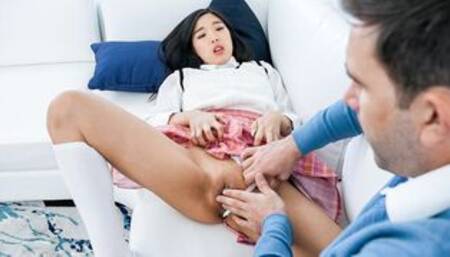 Elle focus on getting Will's cock in her pussy