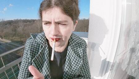 Smoking on balcony, wind is my melody