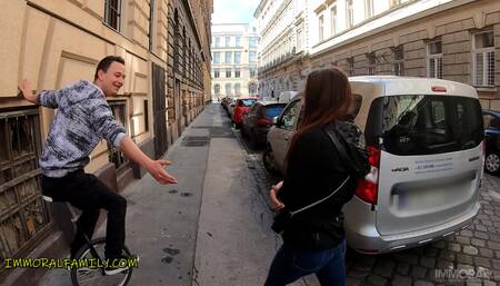 Unicycle madness! Stepbrothers threesome w big natural tits – IMMORAL FAMILY 4k