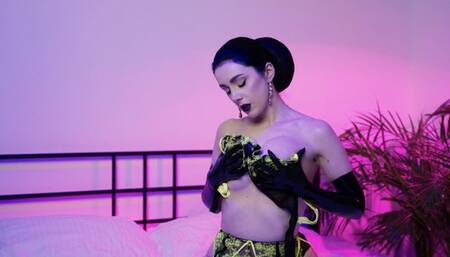 Black latex and lingerie (1080p)