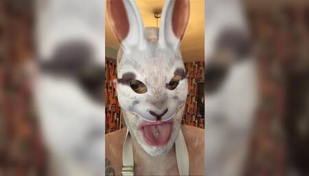 White sissy bunny take it hard in the rabbit ass-hole