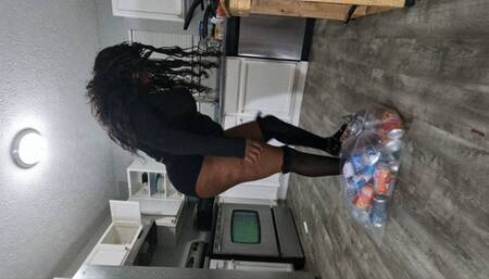 Trash Crush in Gladiator Sandals