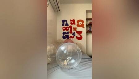 Popping confetti balloons by nails