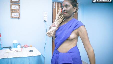 Two stepbrothers fuck their maid Chameli Bai and multiple cumshots