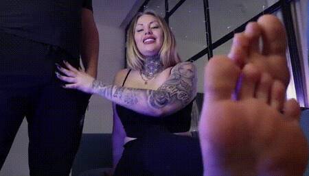 Worship and sniff My feet as you feel his cock in your ass! WMV