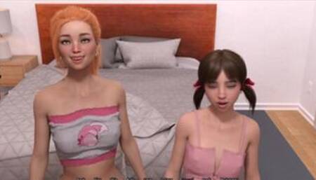 [Gameplay] Grandmas house - having double cock tease and cumshots in her mouth