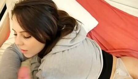 My step brother blackmails me and makes me suck his cock