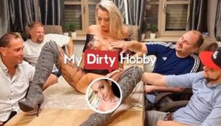 Vika_Viktoria Gets Invited To A Bachelor Party & Has All The Dicks For Herself