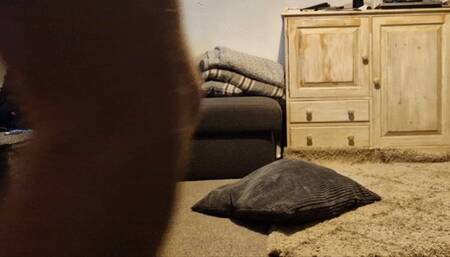 Butt training with dildo