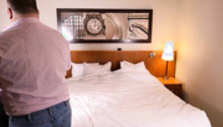 Lady Lazerus pegs a chubby guy with a huge toy