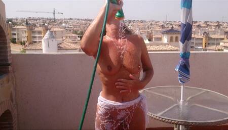 Outdoor anal and dildo play with water 1080p HD