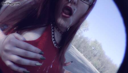 Blowjob in public place