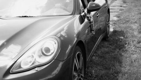 Dominika c - supe fast car -black and white