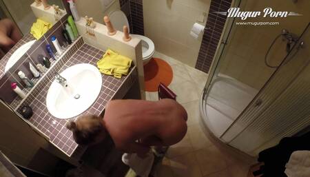 BACK STAGE Daniella Margot from MugurPorn  bathroom