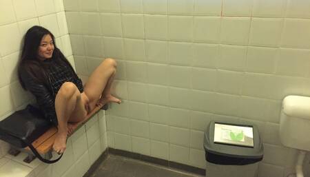 Grungy night-club public toilet sex