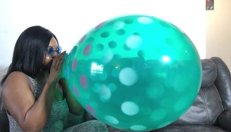 Kassey Starr Blows to Pop Three Balloons