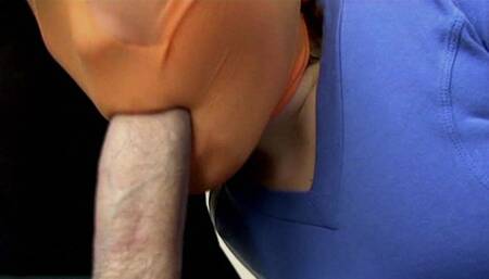 17 Pantyhose light blue and orange Blow