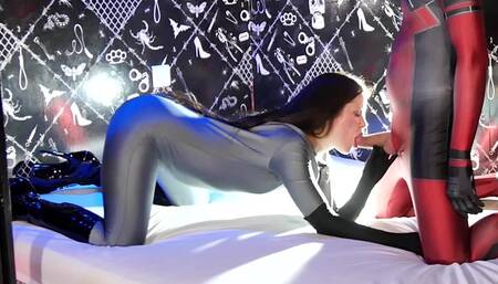 119 Cassie Fire Zentai Catwomen Fucked