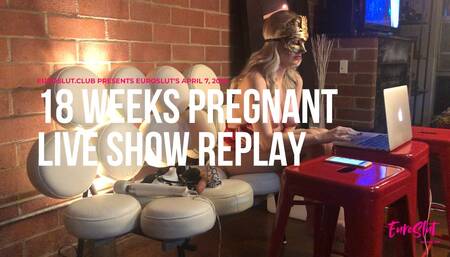 Euroslut's 18 Weeks Pregnant April 7 2019 Live Show Replay