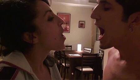 I spit on you loser If you wanted a beautiful girl like me you should have treated me better Now you are just my toy bitch - Nasty Natascha & Her pathetic Ex - HD MP4 Clip