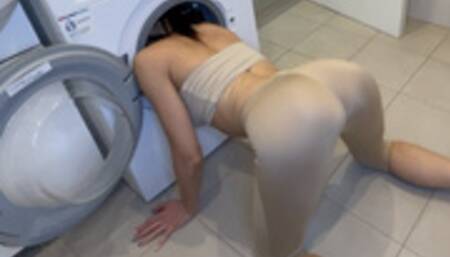 Stepmom stuck in washing machine