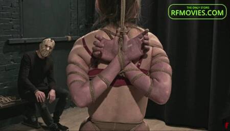 Katrina enjoys bondage - Part 2 - Hair tie while standing with wrists crossed (FULL HD MP4)