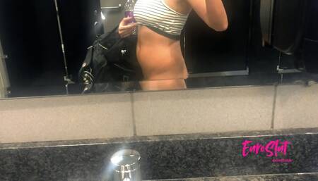 Trashy Public Pissing and Masturbating in the Gym Locker Room (ES136A)