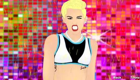 Young Miley twerks that little booty to the beat