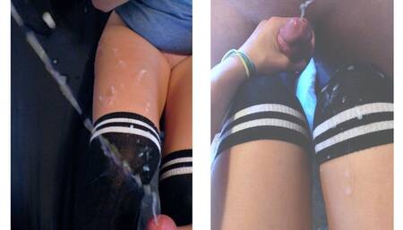 she films herself getting THREE huge cumshots