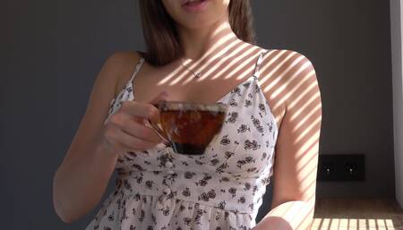 Invited for tea. Blowjob Huge Ð¡ock and Sex with a Hot Blonde, 4K!