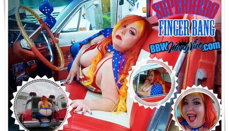 Superhero Sexy Finger Bang Public Masturbation