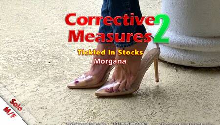 by being required to go to a tickle punishment session where she must be a tickle submissive - a tickle toy and her slender