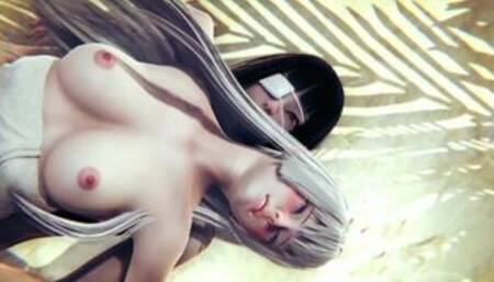 Futa Sofia Valmet and Koko Hekmatyar having fun in the bath house | Jormungand Hentai Parody