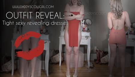 Outfit Reveal: Tight see through mini dresses