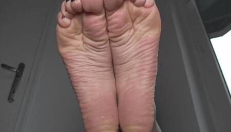 resting wrinkled soles