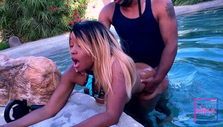 Don Whoe drills my Wet PUSSY in the pool PT2