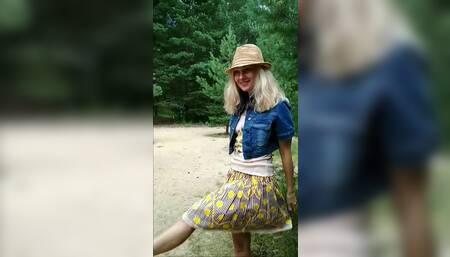 Fashionista Plays Outdoors